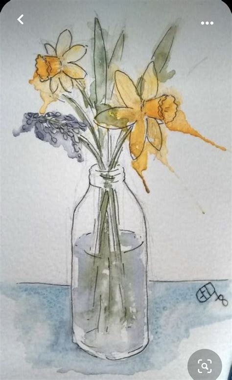 Pin Tillagd Av Susan Caton På Flowers To Paint Vackra Målningar