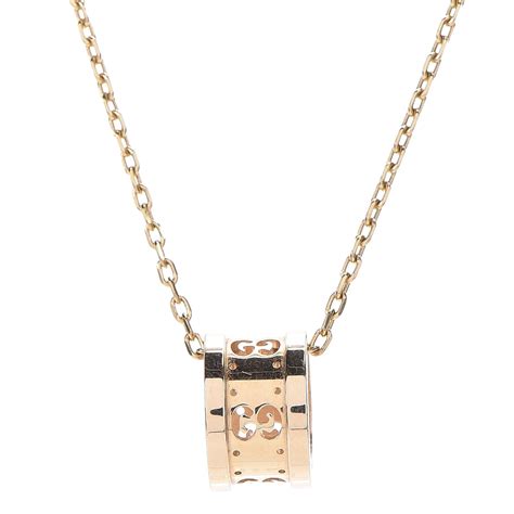 Gucci 18k Yellow Gold Icon Twirl Pendant Necklace 293052