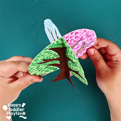 Diy Paper Tree Four Seasons Craft Happy Toddler Playtime
