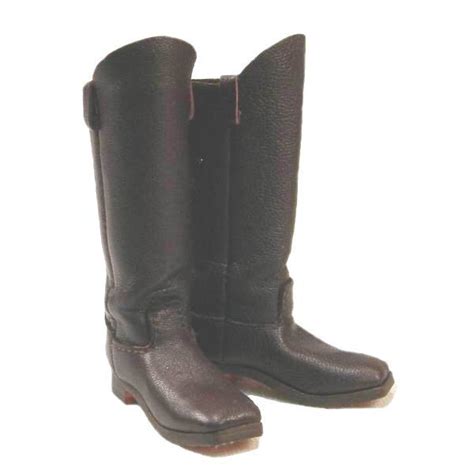 Civil War Cavalry Boots Brown Leather Battlegear Toys