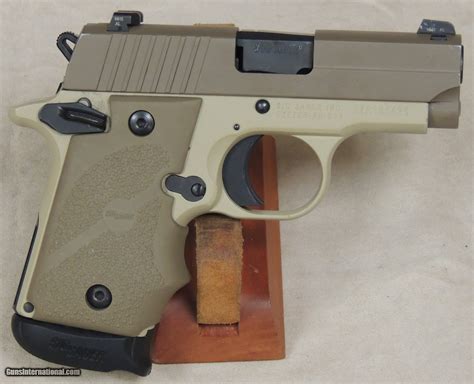 Sig Sauer P238 Desert Tan 2 Tone 380 Acp Caliber Micro 1911 Pistol Sn