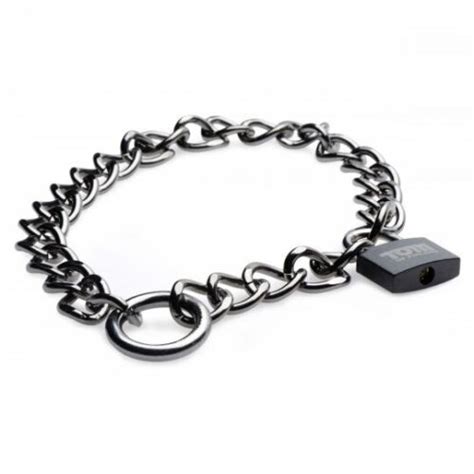 Gunmetal Collar With Lock Bdsm Bondage Gear Dom Submissive Sex Toy Men