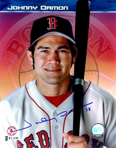 Autographed Johnny Damon 8x10 Boston Red Sox Photo Main Line Autographs