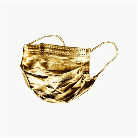 Gold Face Mask Sticker Design Element Free Image By