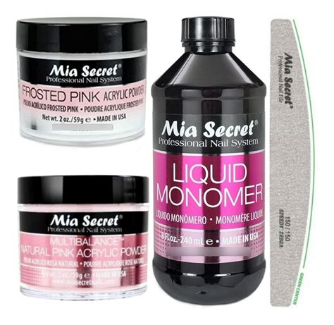 Kit Uñas Acrílicas Mía Secret Monómero 2 Polímeros 59g Cuotas Sin