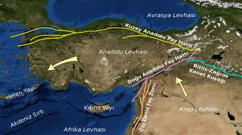 Doğu Anadolu fay hattı hangi illerden geçiyor Türkiye deki fay hatları