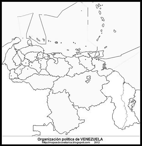 Mapa Político De Venezuela Wikipedia Blanco Y Negro