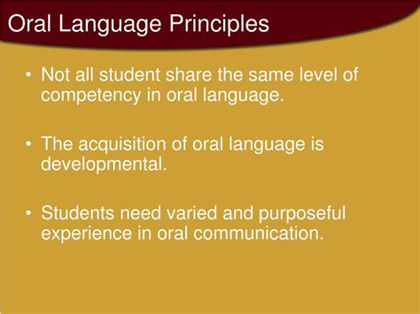 Ppt Oral Language Powerpoint Presentation Free Download Id637508