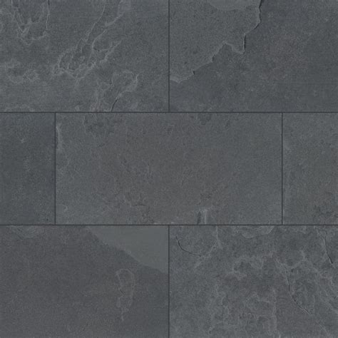 Msi Montauk Black 12 In X 24 In Textured Slate Stone Look Floor And