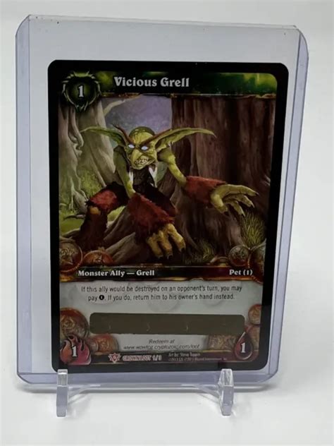 WOW WORLD OF Warcraft TCG Loot Card Vicious Grell WOW Gregarious Grell