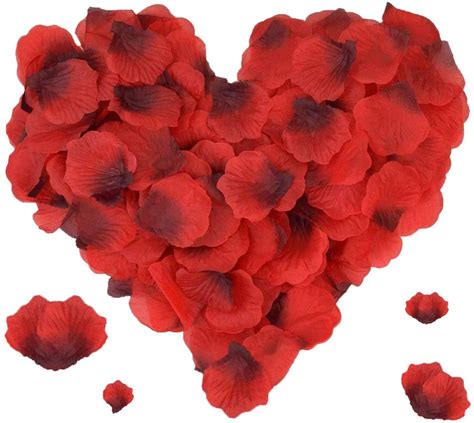 2000 Pcs Dark Red Silk Rose Petals Artificial Flower Wedding Etsy