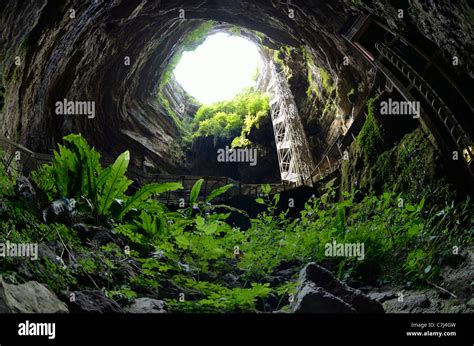Gouffre De Padirac Cave In The Dordogne Region Of France Stock Photo