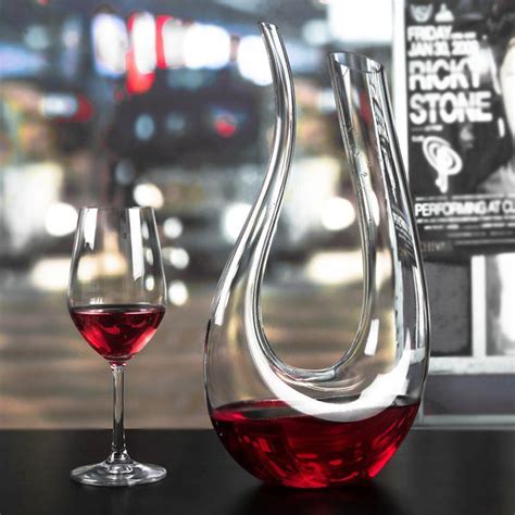 Discount Handmade Crystal Red Wine Pourer Glass Decanter Brandy Decant Set Jug Bar Champagne