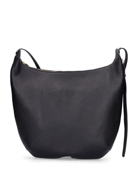 The Row Allie Leather Shoulder Bag In Black Lyst