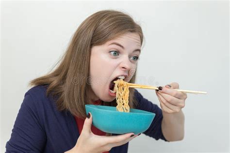 194 Young Girl Eating Ramen Noodles Stock Photos Free And Royalty Free