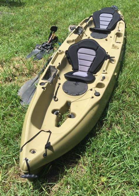 Used Hobie Mirage Pedal Drive Kayak Outfitter Tandem Olive For Sale