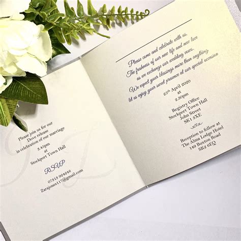 Classic Folded Invitation With Glitter And Buckle I Do Designs