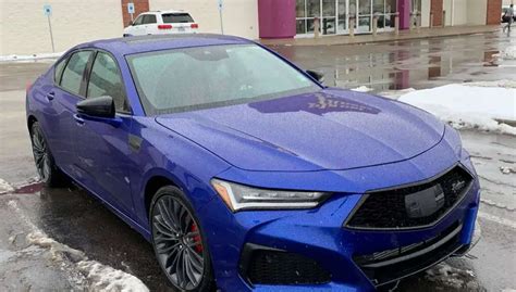 Production Ready 2021 Acura Tlx Type S In Apex Blue Pearl Spotted In