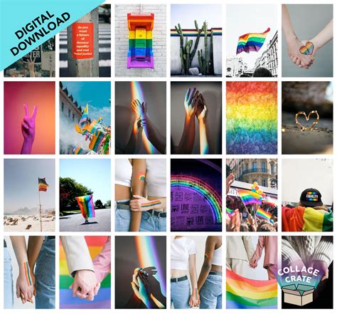 Lgbt Lgtbq Pride Vsco Wall Collage Kit Photo Wall Aesthetic Etsy