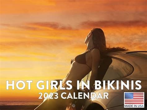 Hot Girl 泳裝日曆 2023 月曆 壁掛日曆 性感模特 女郎 比基尼 大號 30 個月有 12 個月寫在計畫本
