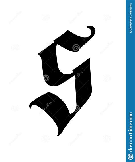 La Lettera è In Stile Gotico Vettore Alfabeto Il Simbolo è Isolato