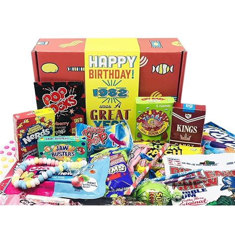 Buy Retro Candy Yum 1982 40th Birthday Decade 80s Candy T Basket