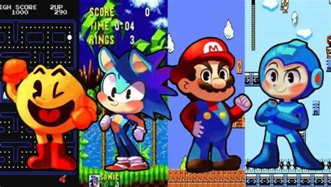 Sonic Mario Mega Man And Pac Man Jeux Vidéo Fan Art 38278941