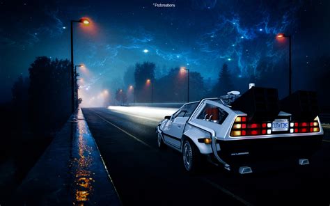 More images for back to the future wallpaper » Back To The Future Delorean Car Illustration, Full HD ...