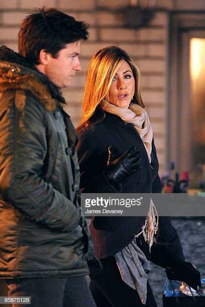 jason bateman and jennifer aniston seen on location for the baster on april 8 2009 in new york