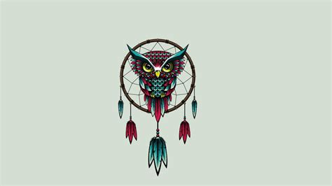 Download Animated Owl Dreamcatcher Wallpaper