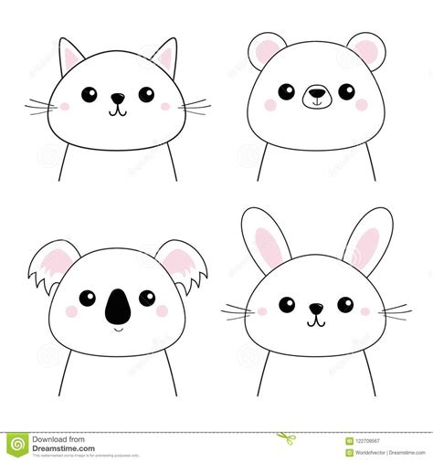 How To Draw A Cute Animal Face Wallpaperist