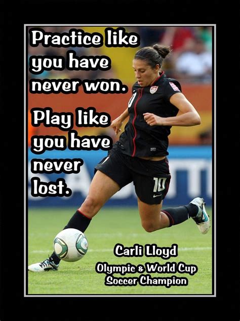 Soccer Motivation Carli Lloyd Uswnt Photo Quote Poster Wall Art Print
