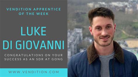 Apprentice Of The Week Luke Di Giovanni Vendition