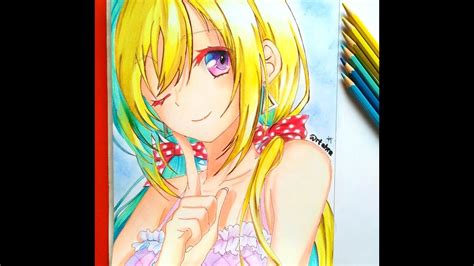 Speed Drawing Anime Chara Colored Pencil Youtube