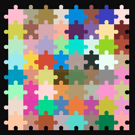 Seamless Puzzle Pattern Vector Stock Vector Illustration Of Abstract