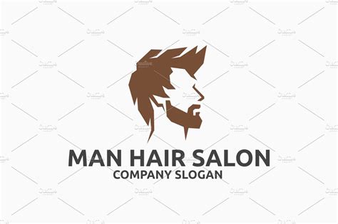 Man Hair Salon Creative Logo Templates Creative Market