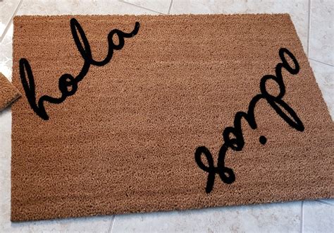 Hello Goodbye Door Mat Hola Adios Door Mat Hallo Tchuss Etsy