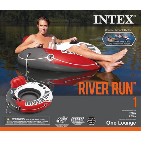 Intex River Run 1 Person Inflatable Floating Tube Lake Pool Ocean Raft 53 Inch Ebay