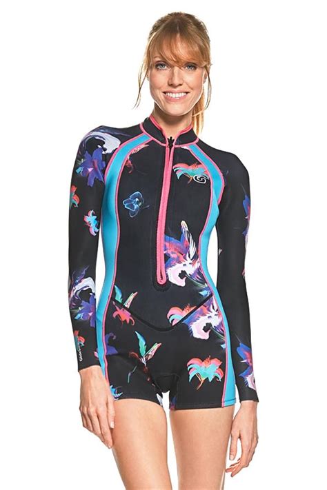 1mm Womens Glidesoul Springsuit Wetsuit Bloom Front Zip
