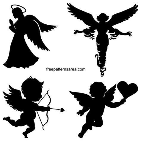 Silhouette Angel Svg 122 File Svg Png Dxf Eps Free