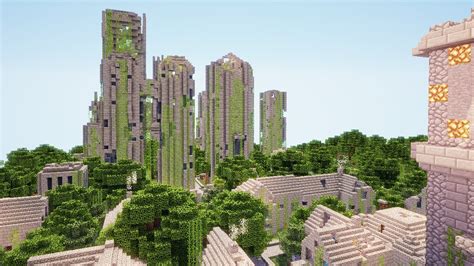 How To Minecraft Build An Abandoned City Youtube
