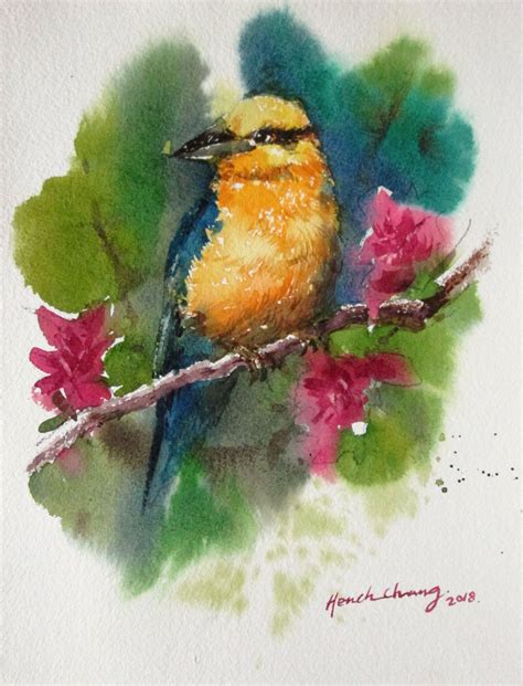 Hench Chang Watercolor 16k 2018 Watercolor Watercolor Class Bird