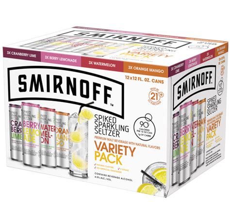 Variety Packs | Smirnoff Sparkling Seltzer Variety Pack ...