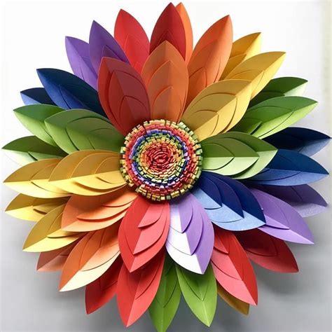 Paper Flower Crafts Paper Flower Wall Decor How To Make Paper Flowers