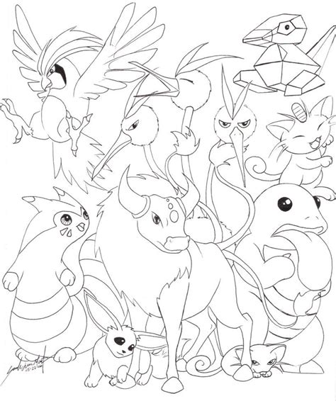 Pokemon Grass Type Coloring Pages Pokemon Drawing Easy