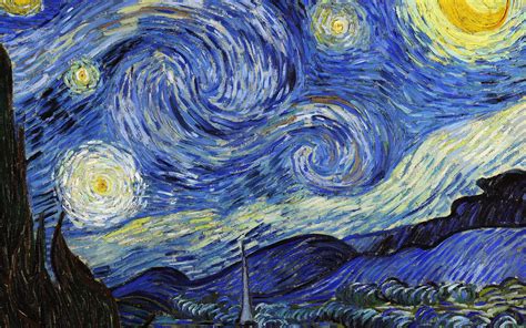 Aj Vincent Van Gogh Starry Night Classic Painting Art Illust Papers Co