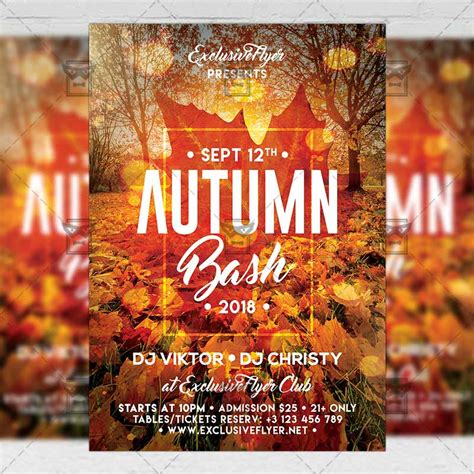 Autumn Bash Flyer Seasonal A5 Template Exclsiveflyer Free And
