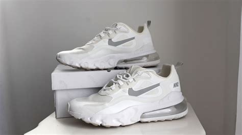 Nike Air Max 270 React Triple White Mens Fashion Footwear