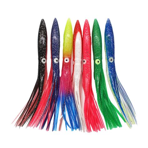 T Bait 30cm 30g Soft Fishing Lure Rubber Squid Skirts Octopus Lure
