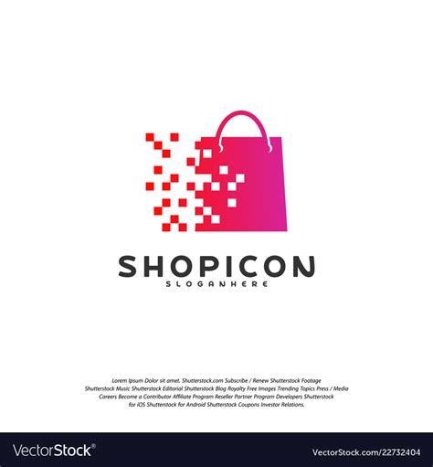 Online Shop Store Market Logo Template Design Vector Image